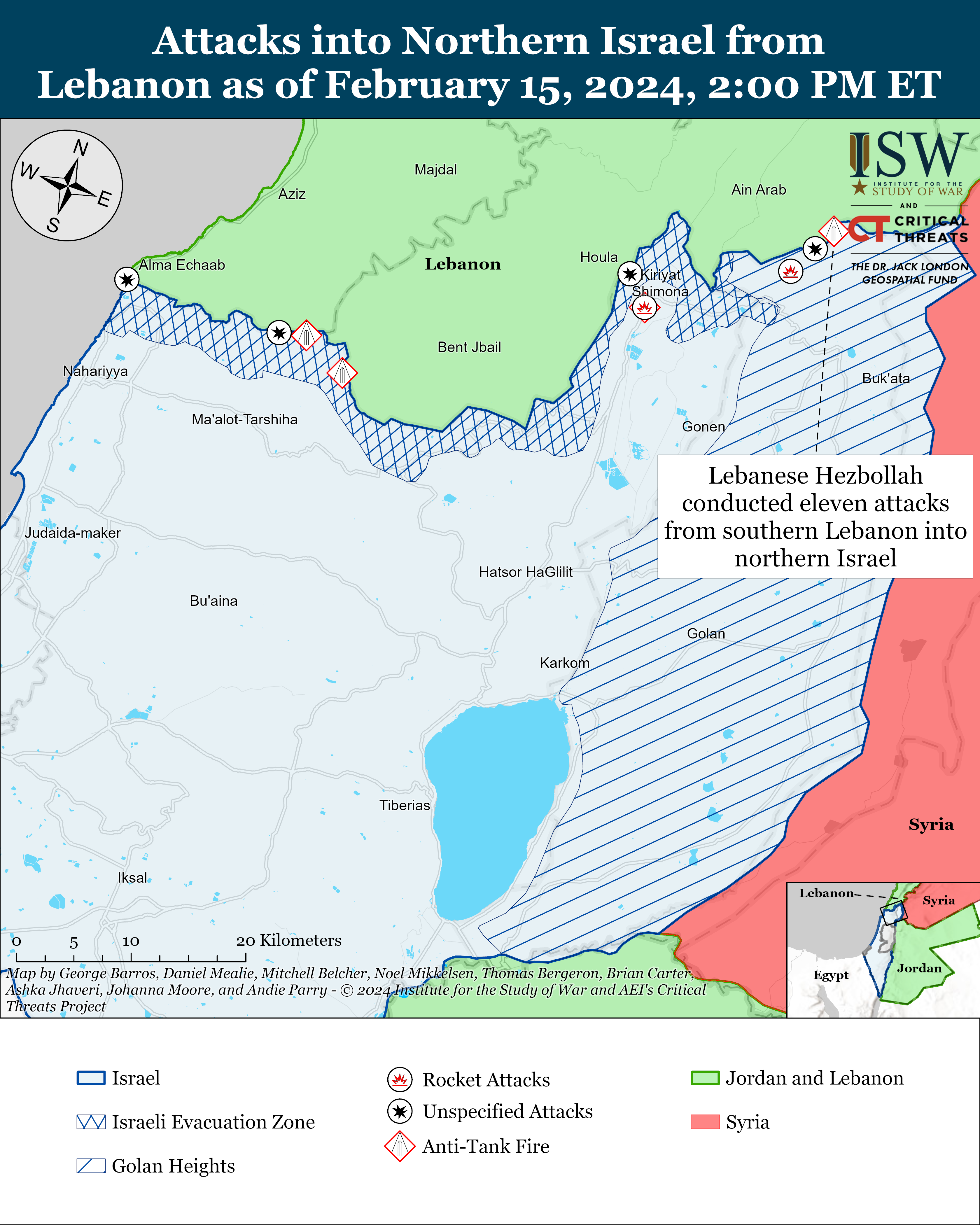 Iran Update February 15 2024 Institute For The Study Of War   Northern Israel Battle Map February 15%2C2024 